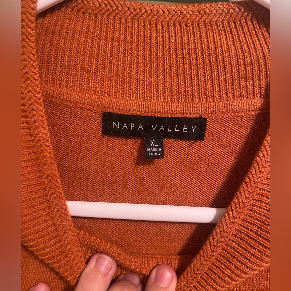 Women’s Classic Orange Turtleneck Sweater - Picture 2 of 3